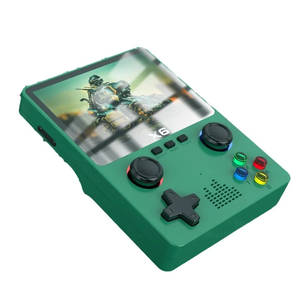 2023 X6 Handheld Game Console with 3.5-Inch IPS Screen, Dual Joysticks, and 11 Built-in GBA Simulators - Ideal Gift for Kids
