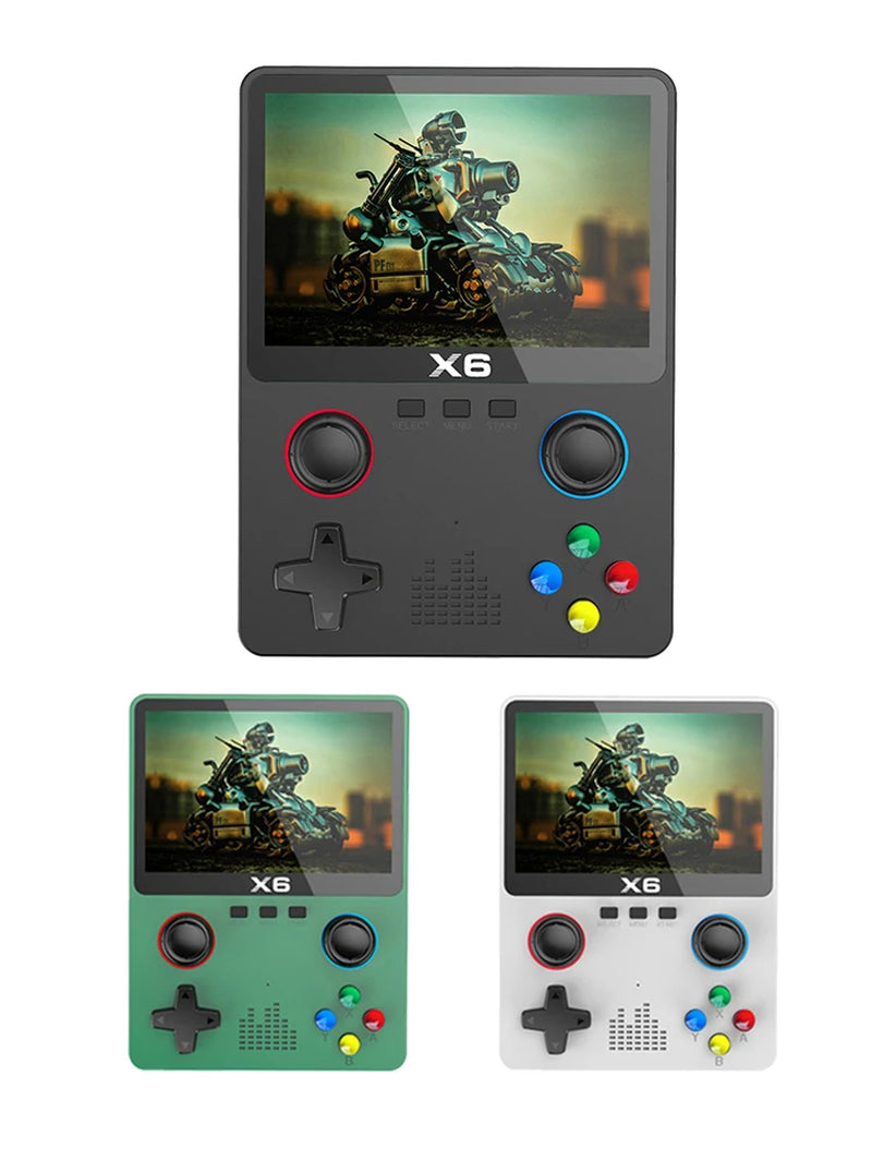 2023 X6 Handheld Game Console with 3.5-Inch IPS Screen, Dual Joysticks, and 11 Built-in GBA Simulators - Ideal Gift for Kids