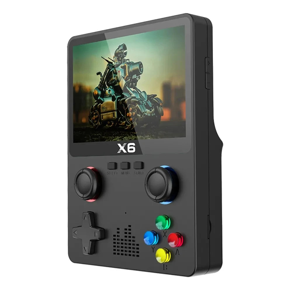 2023 X6 Handheld Game Console with 3.5-Inch IPS Screen, Dual Joysticks, and 11 Built-in GBA Simulators - Ideal Gift for Kids