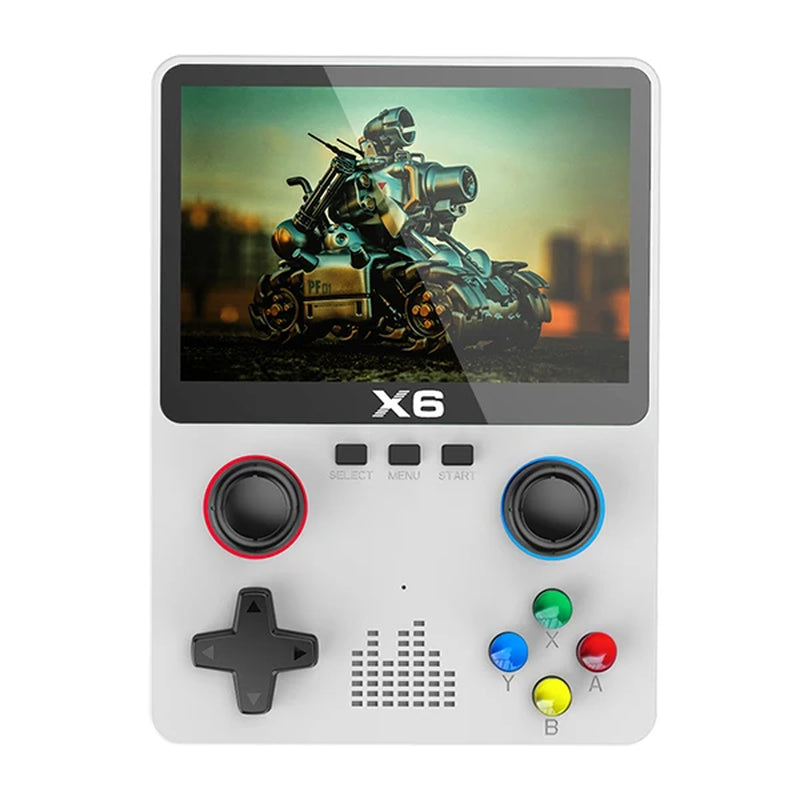 2023 X6 Handheld Game Console with 3.5-Inch IPS Screen, Dual Joysticks, and 11 Built-in GBA Simulators - Ideal Gift for Kids